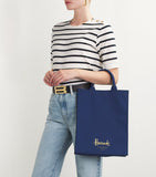 Harrods cotton logo tote bag medium, UK version