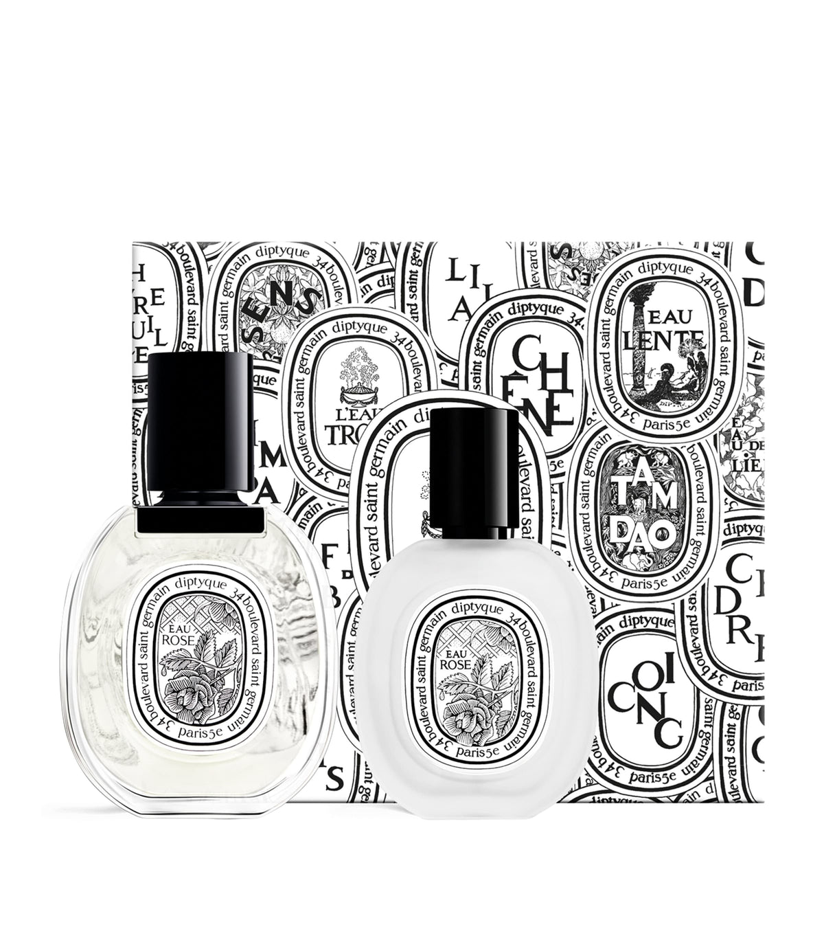 Diptyque Rose eau de toilette and hair mist fragrance gift set 50ml - British product