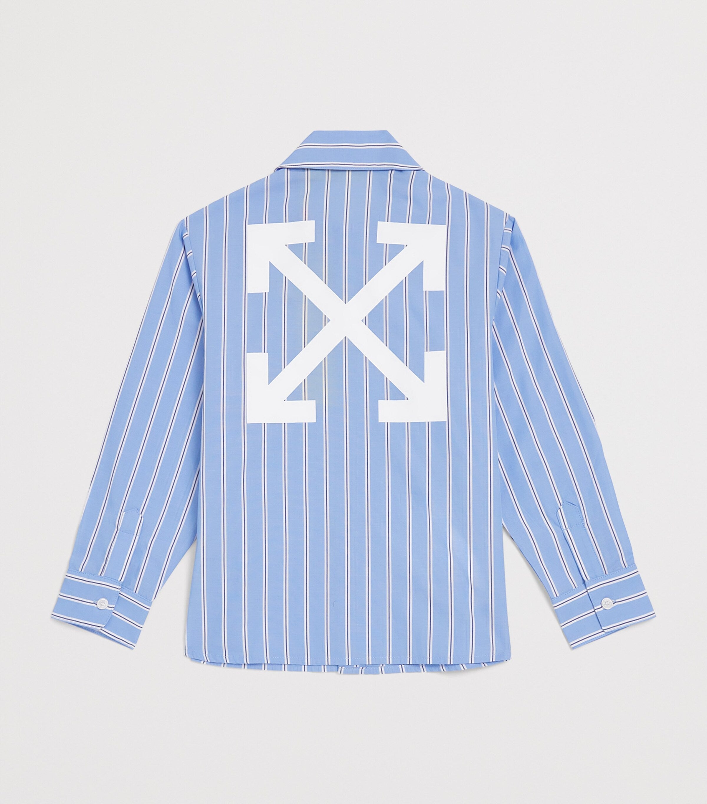 Off-White kids cotton stripe arrows shirt 4-12+ years, imported from the UK