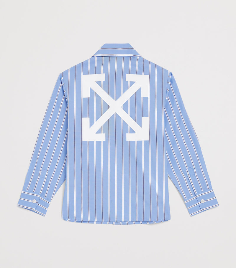Off-White kids cotton stripe arrows shirt 4-12+ years, imported from the UK