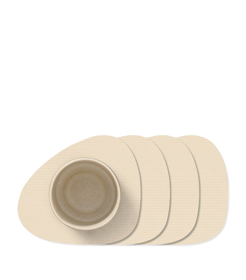 LIND DNA curve corduroy coasters set of 4, UK version