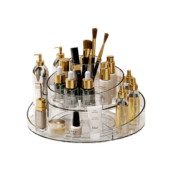 Livingandhome circular makeup storage box 25x15cm, UK version
