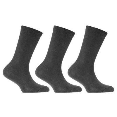 Kids Cotton School Socks Pack of 3 UK Shoe 12.5-3.5