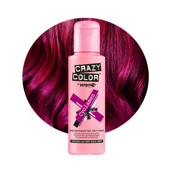 Crazy Color Semi Permanent Hair Dye Cyclamen 41 - British product
