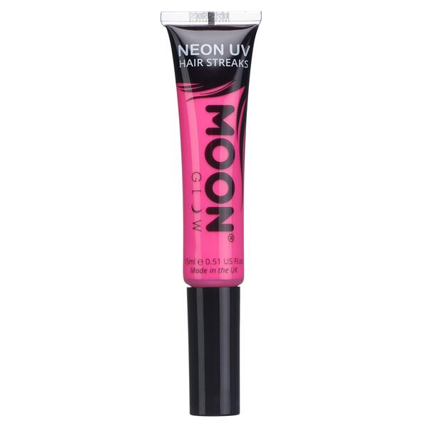 Moon Glow Neon UV Hair Streaks Intense Pink, imported from the UK