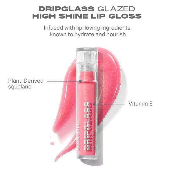 Morphe Dripglass Glazed Lip Gloss So Transparent, imported from the UK