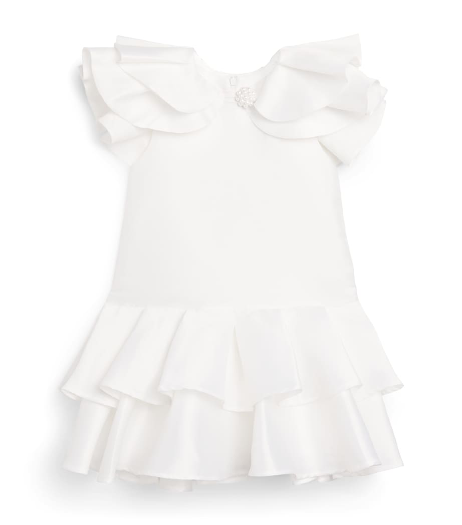Mama Luma Jacquard Ruffle Dress for girls 3-12 years, imported from the UK