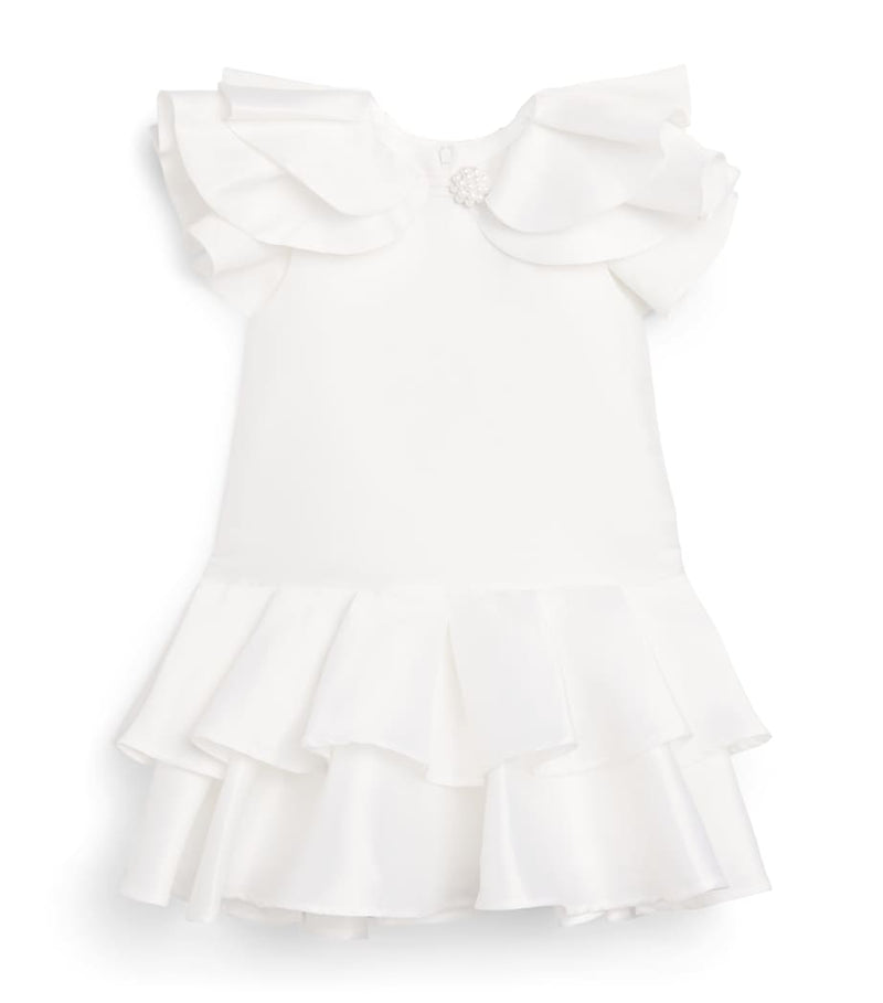 Mama Luma Jacquard Ruffle Dress for girls 3-12 years, imported from the UK