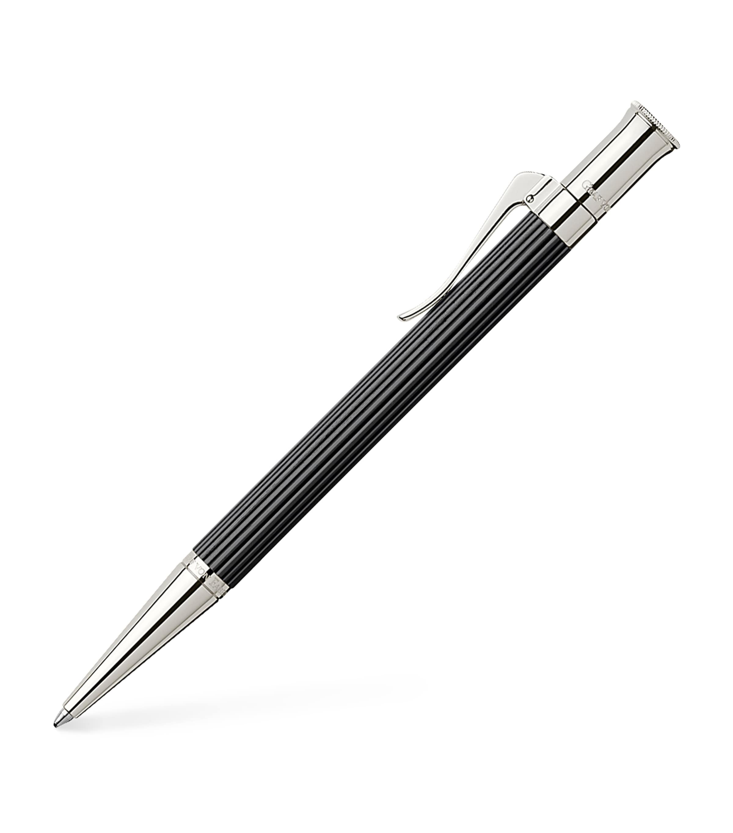 Graf von Faber-Castell ballpoint pen with wood and platinum-plated finish, UK version