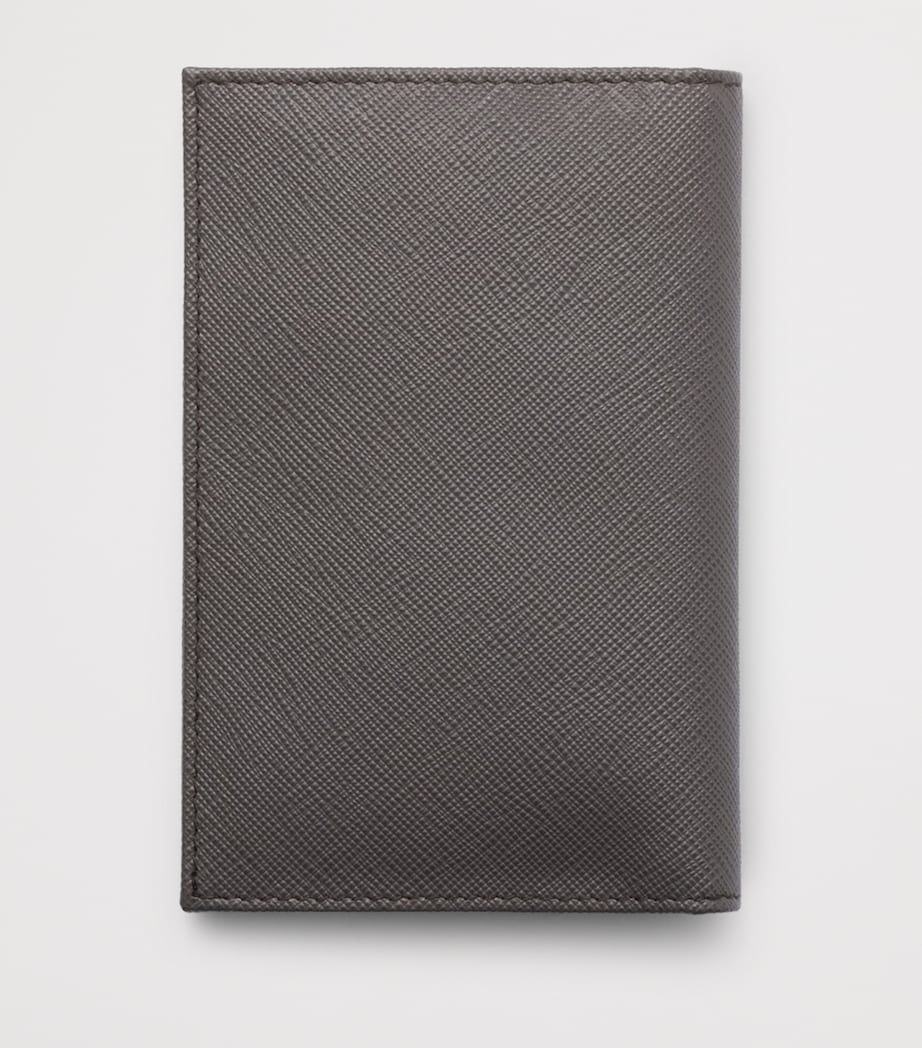 Prada Saffiano Leather Logo Passport Holder, imported from the UK