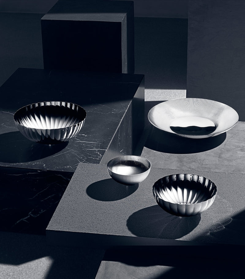 Georg Jensen large stainless steel Bernadotte bowl 26cm, UK version