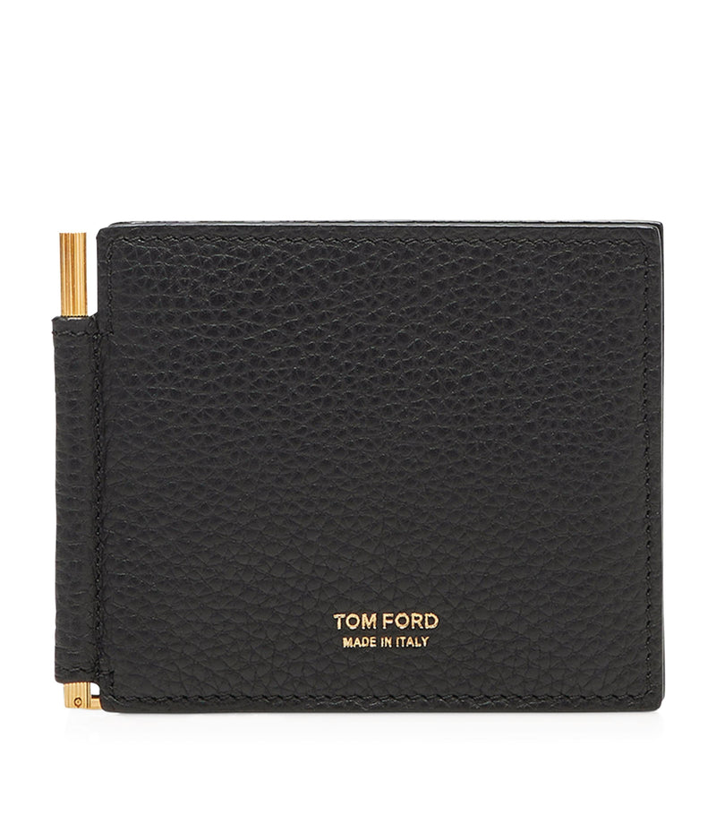 TOM FORD Leather Money Clip Wallet