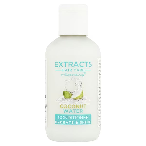 Superdrug coconut water conditioner bottle - British product