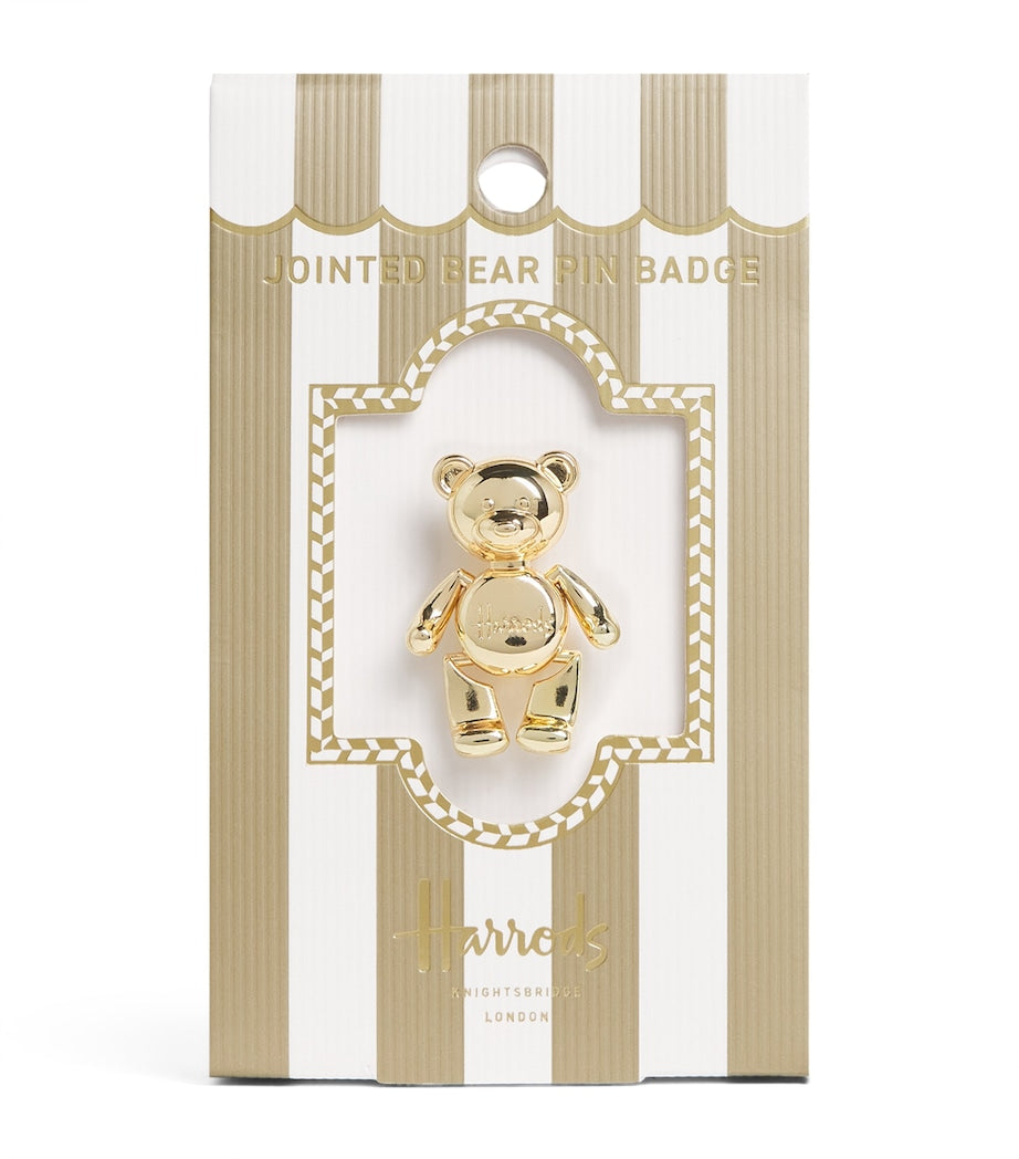 Harrods Jointed Bear Pin Badge, UK version