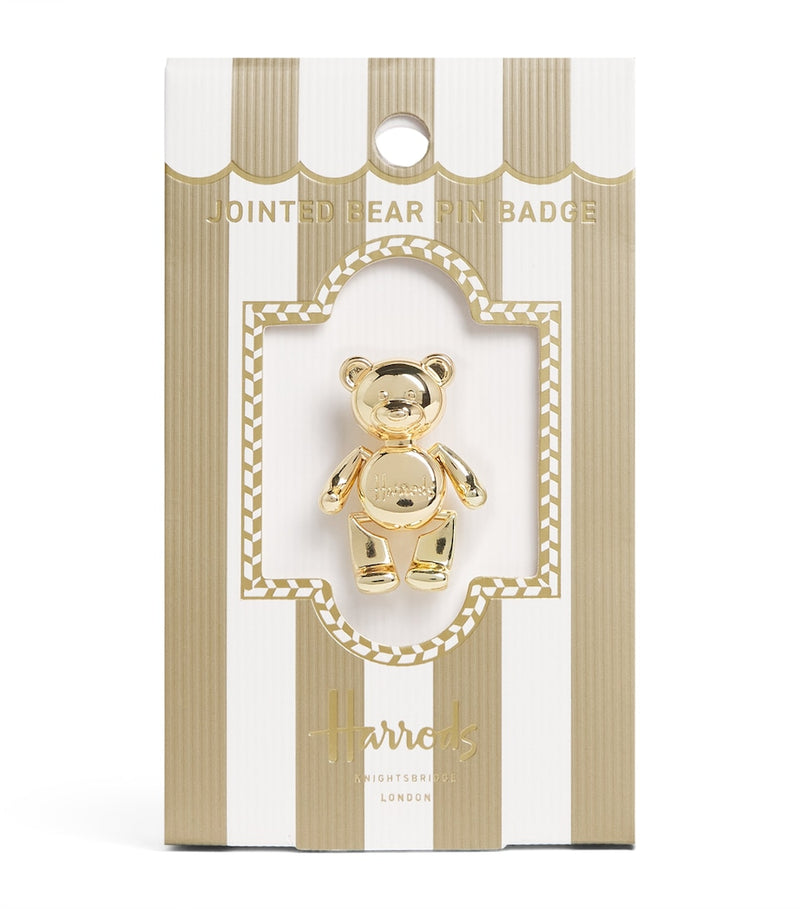 Harrods Jointed Bear Pin Badge, UK version