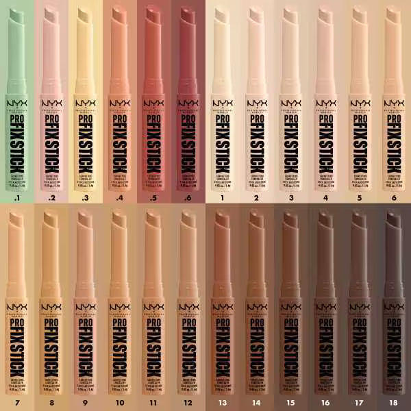 NYX Pro Fix Stick yellow colour corrector, imported from the UK