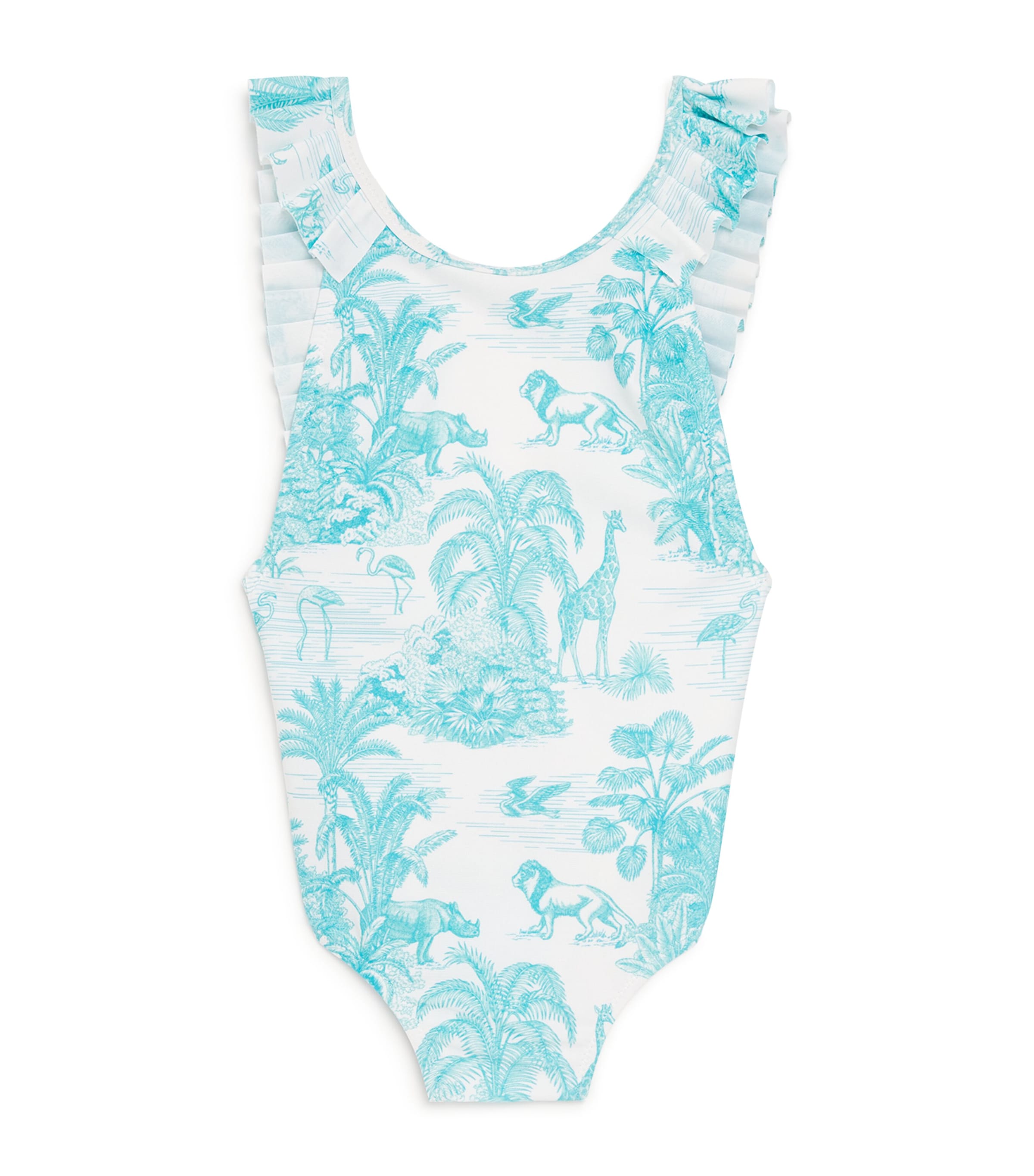 MARIE RAXEVSKY Ruffled Jungle Print Swimsuit (2-12 Years)
