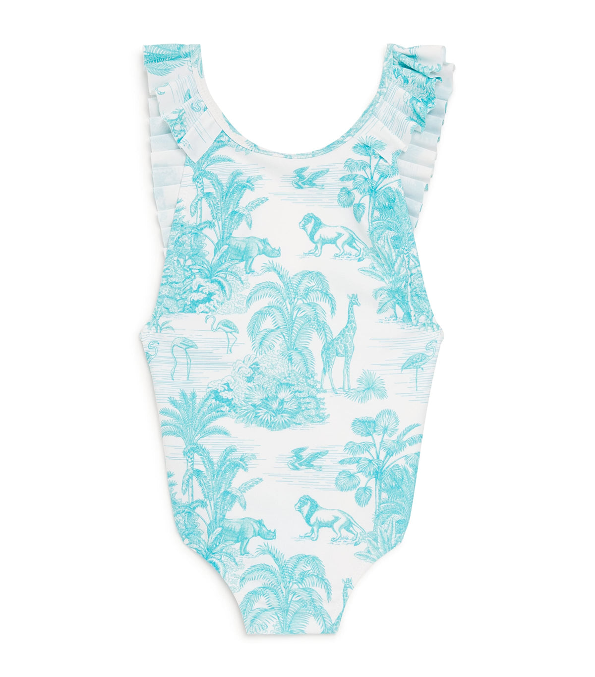 MARIE RAXEVSKY Ruffled Jungle Print Swimsuit (2-12 Years)