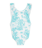 MARIE RAXEVSKY Ruffled Jungle Print Swimsuit (2-12 Years)