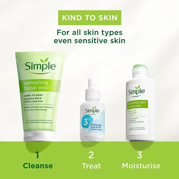 Simple Kind to Skin Refreshing Facial Wash (British brand)
