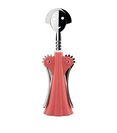 Decorative Smiling Face Corkscrew for Wine Bottles, 24.5cm Height