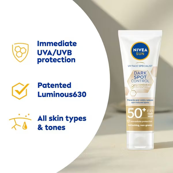 NIVEA Luminous 630 Sun Fluid 40ml, imported from the UK