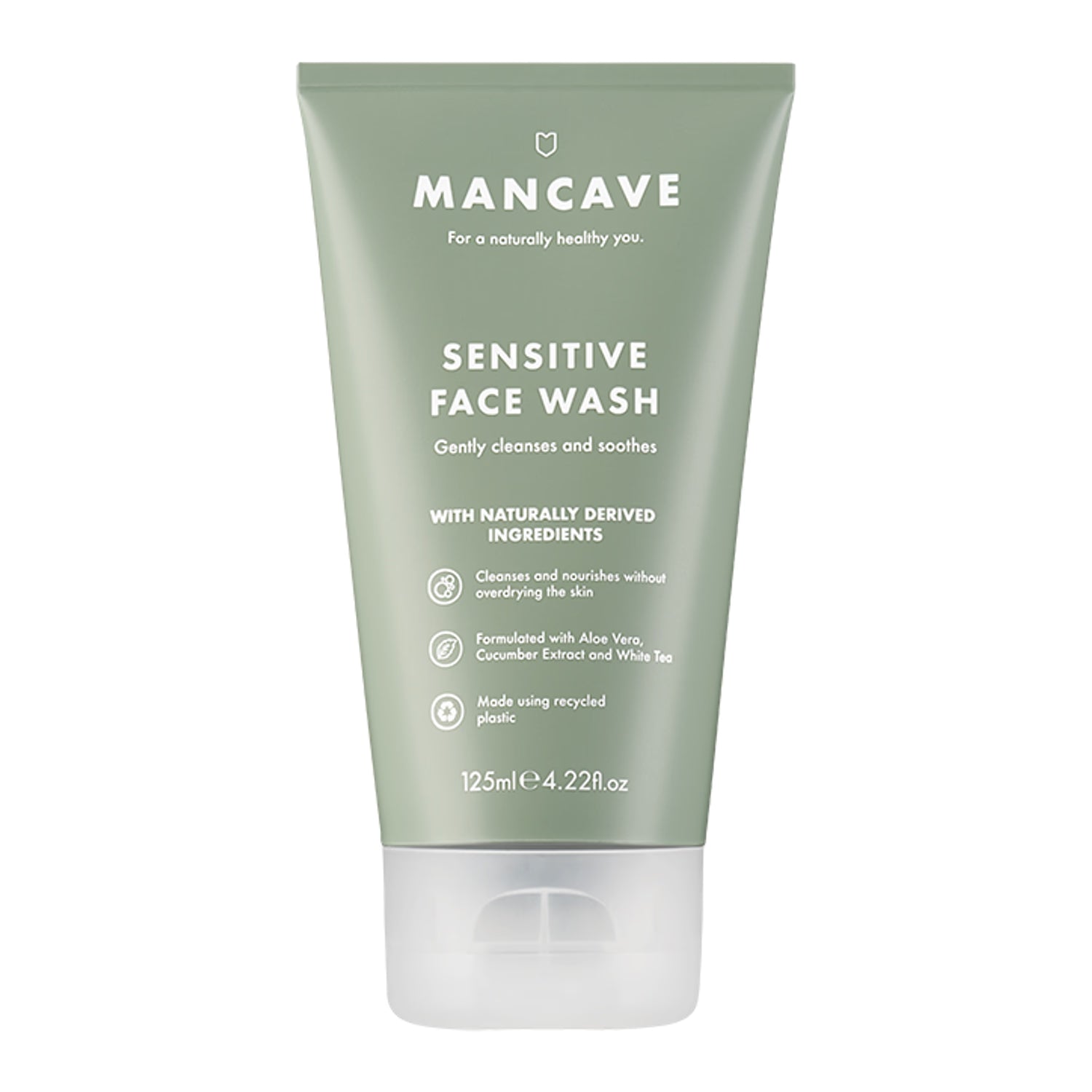ManCave sensitive face wash 125ml, imported from the UK