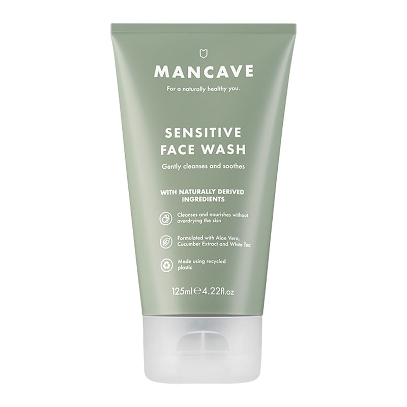 ManCave sensitive face wash 125ml, imported from the UK