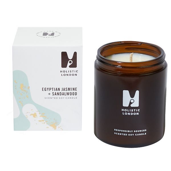 Holistic London Scented Candle Jasmine Sandalwood 180ml, UK version
