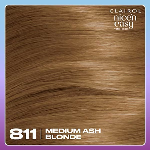 Clairol Nice'n Easy Semi-Permanent Hair Dye Med Ash Blonde - British product