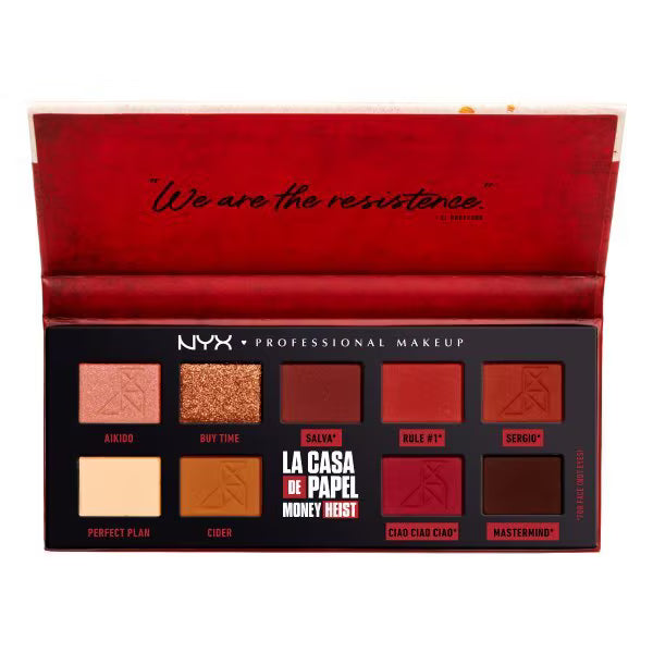 NYX Professional Makeup Eyeshadow Palette Money Heist 9 Shades , imported from the UK