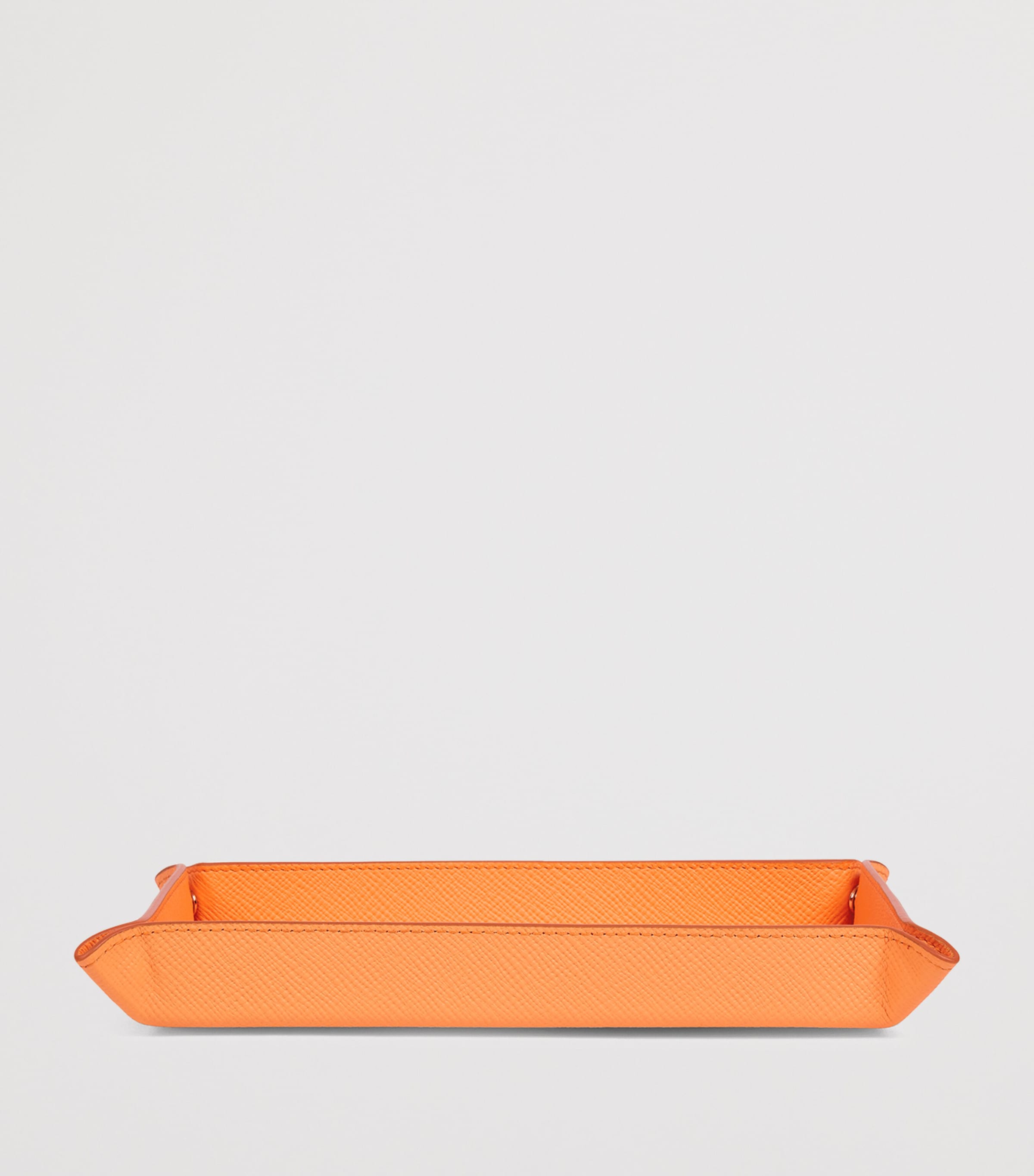 Smythson small leather panama rectangular trinket tray (British brand)
