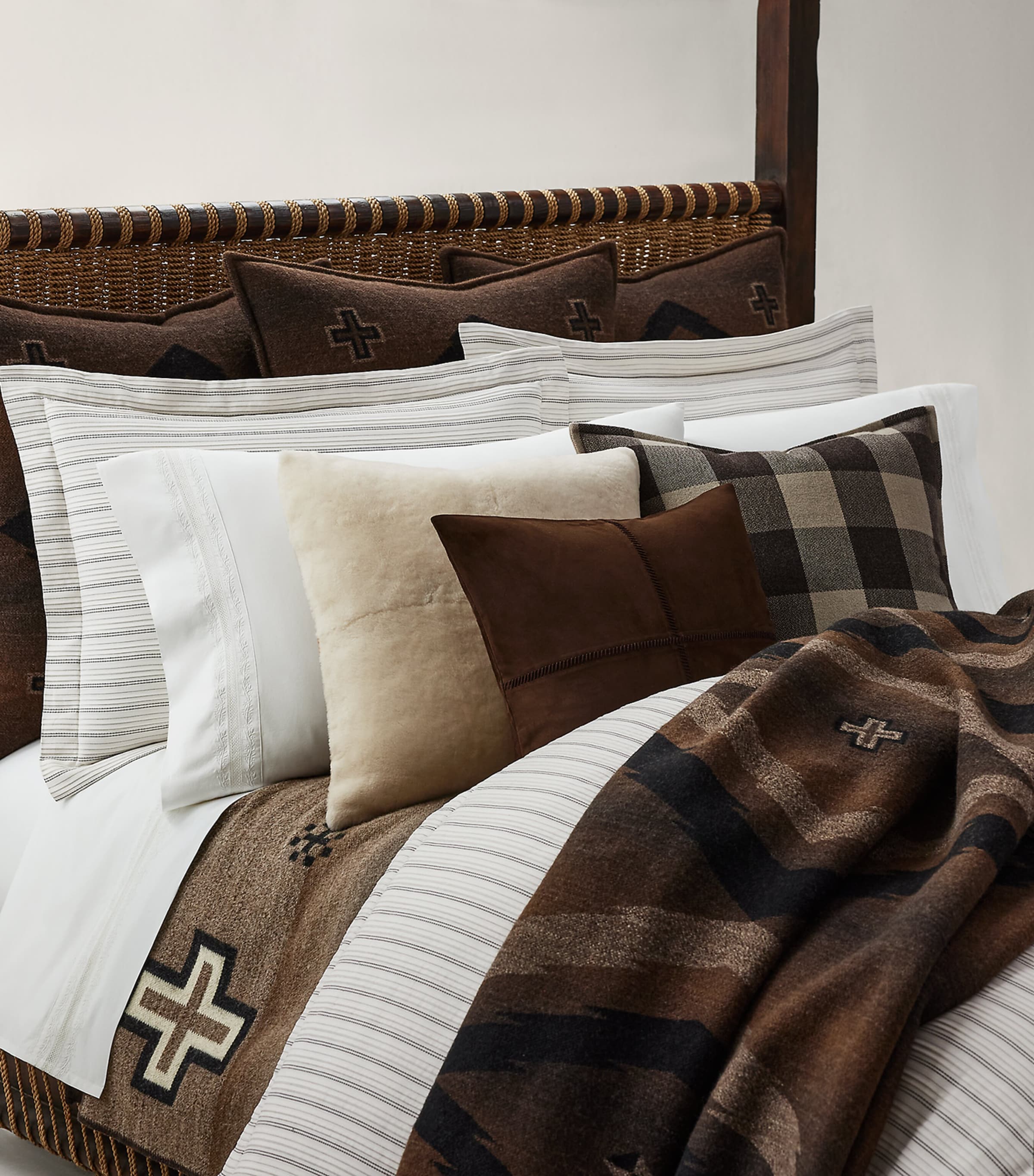 Ralph Lauren Home Goat Suede Siera cushion 50cm x 50cm, imported from the UK