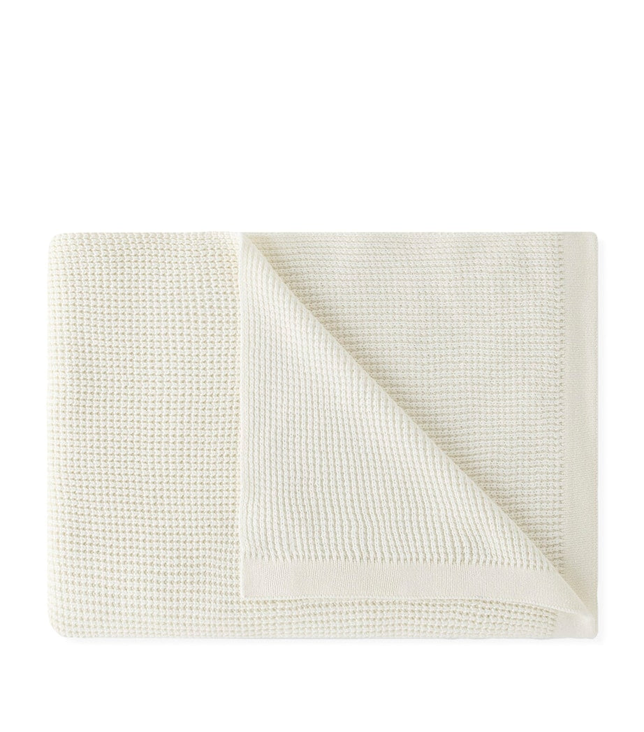 Amalia Cotton-Cashmere Knitted Elemento Throw 130cm x 170cm - British product