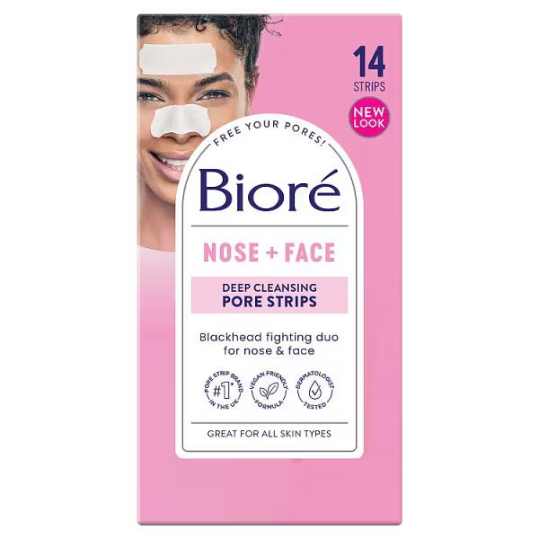 Bioré Deep Cleansing Pore Strips 7 Nose 7 Face - British product