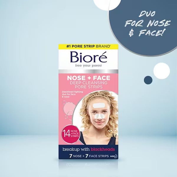 Bioré Deep Cleansing Pore Strips 7 Nose 7 Face - British product