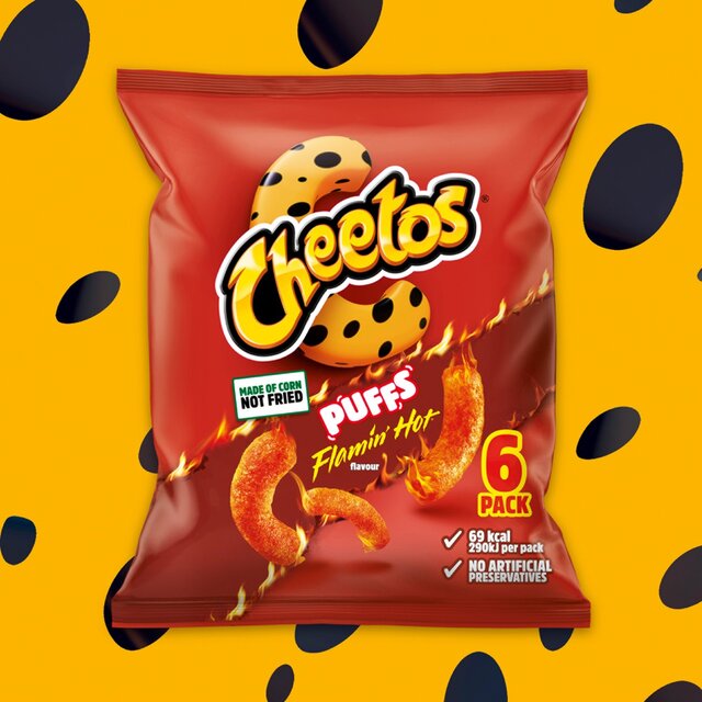 Cheetos Puffs Flamin' Hot Multipack Snacks   6 per pack - McGrocer