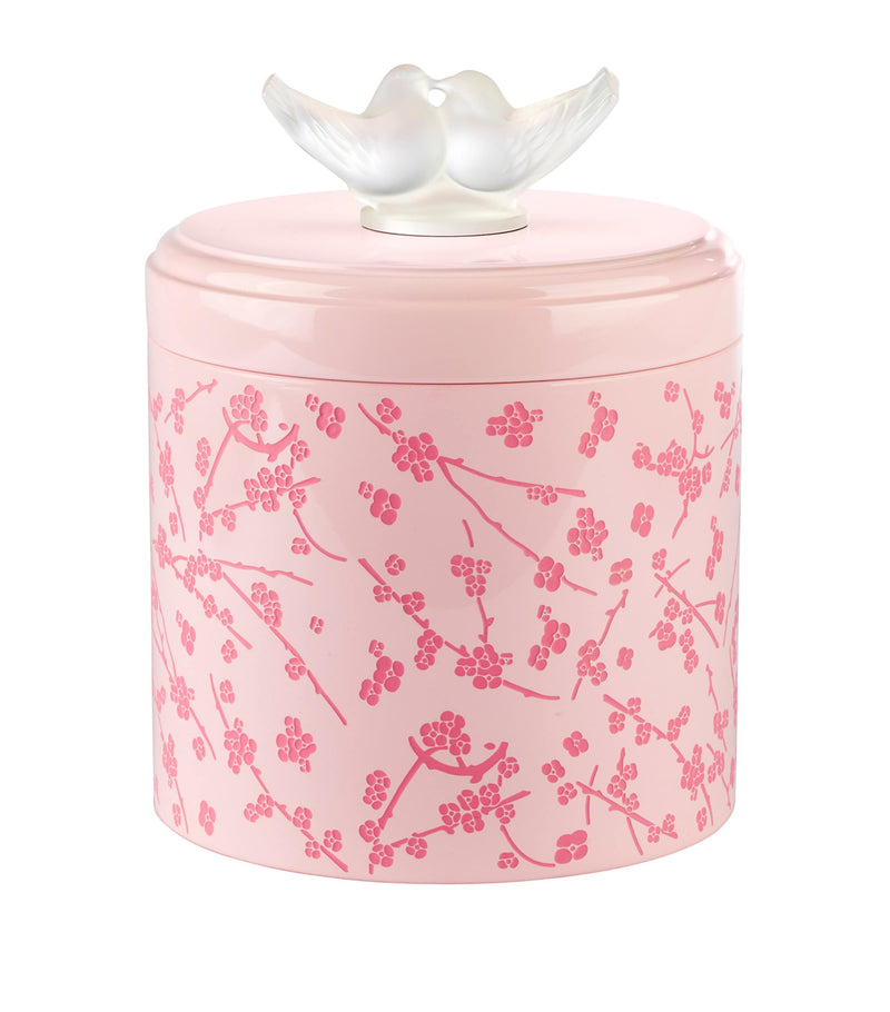 Lalique Large Rose Nebula Fleurs de Cerisier Box