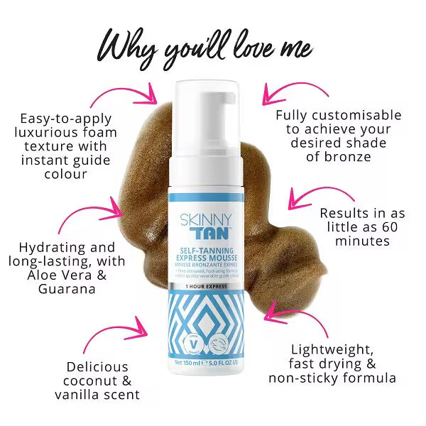 DNR Skin & Tan Self Tan Mousse Medium 150ml - British product