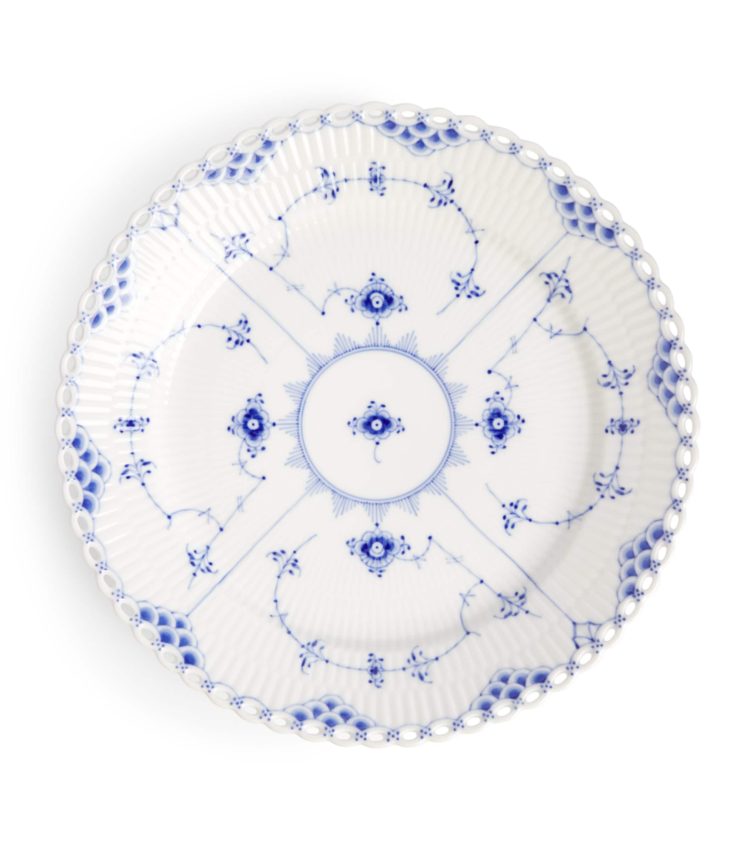 Royal Copenhagen Blue Fluted Full Lace Plate 27cm, imported from the UK