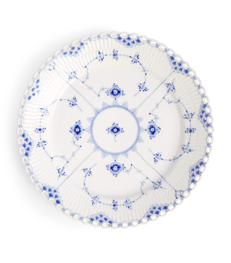 Royal Copenhagen Blue Fluted Full Lace Plate 27cm, imported from the UK