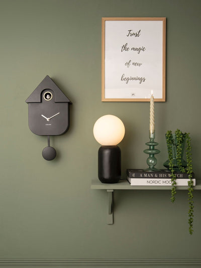 Karlsson Black Cuckoo Alarm Clock