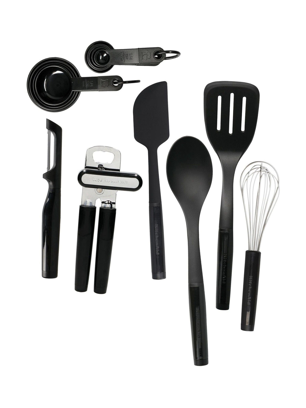 KitchenAid black kitchen utensil set 15-piece, UK version