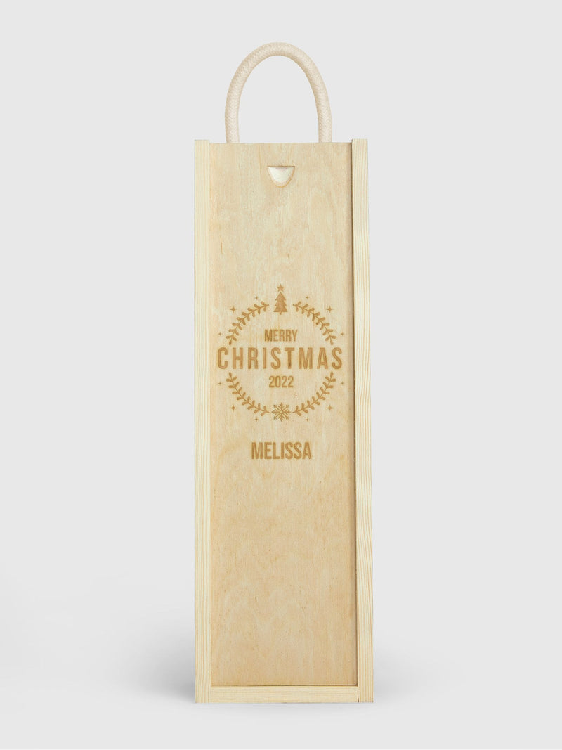 Personalised Merry Christmas Gift Box With Baileys 70cl by Gifted Drinks