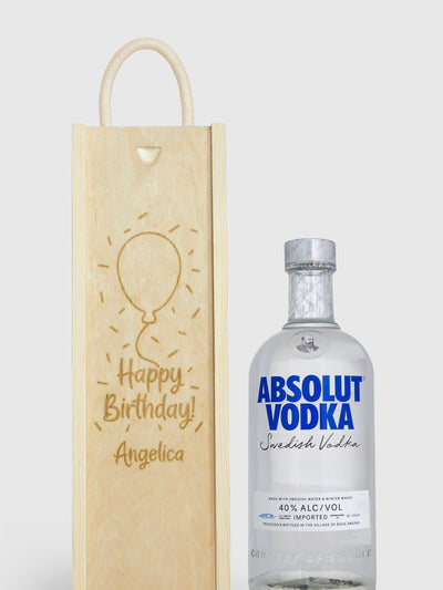 Absolut Vodka Personalised Happy Birthday Gift Box