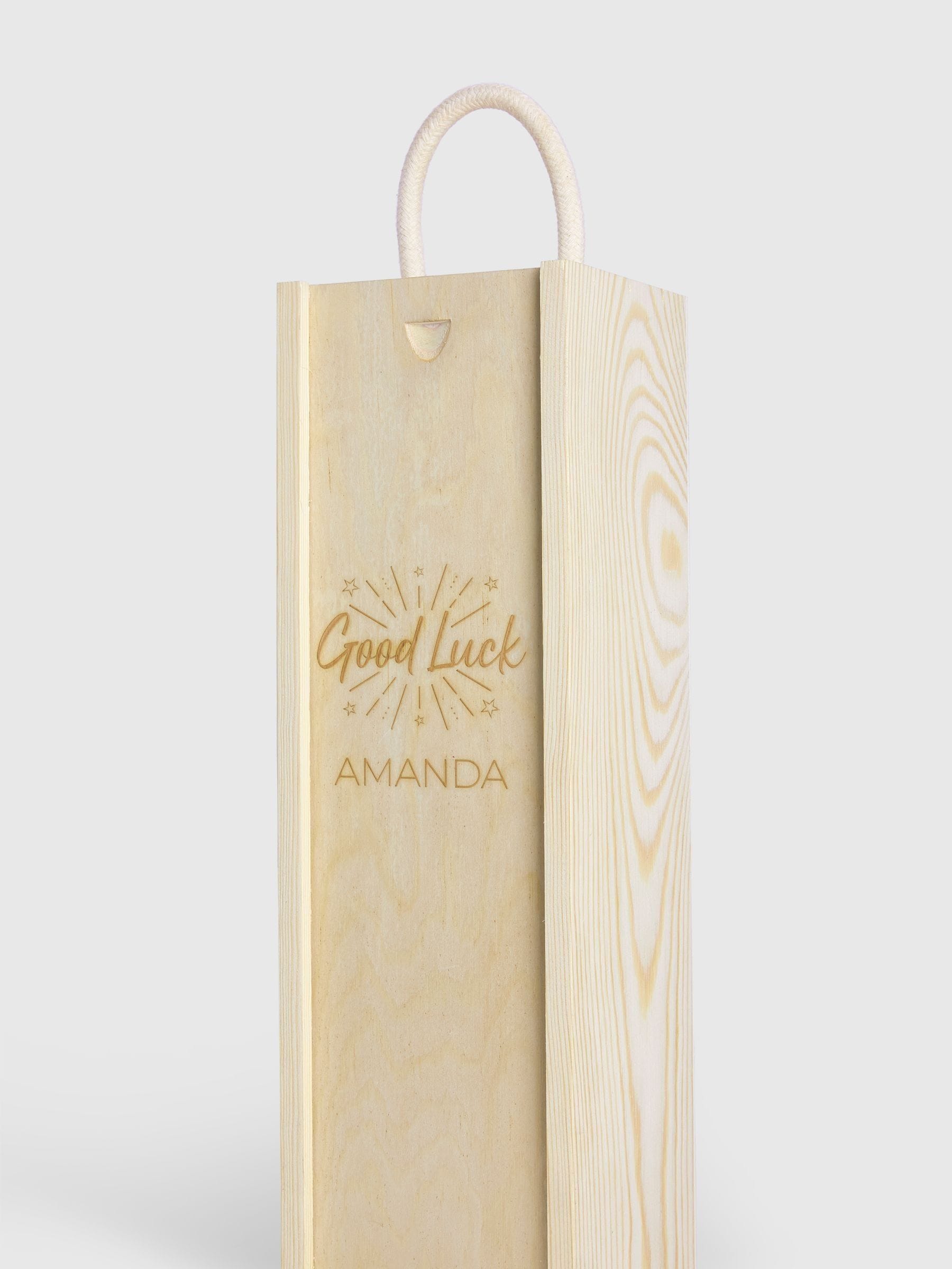 Gifted Drinks rose wine personalised good luck gift box, imported from the UK