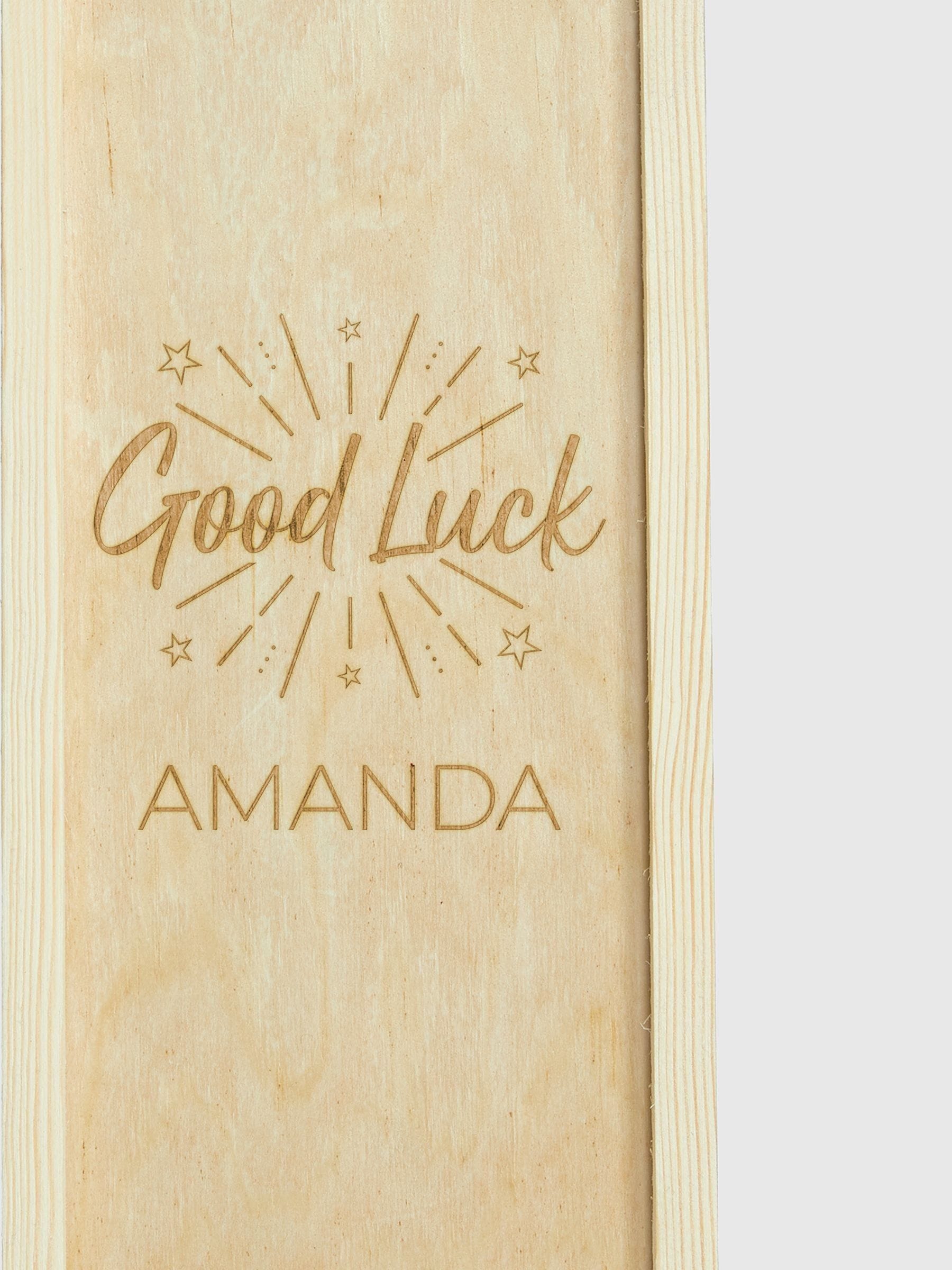 Gifted Drinks rose wine personalised good luck gift box, imported from the UK
