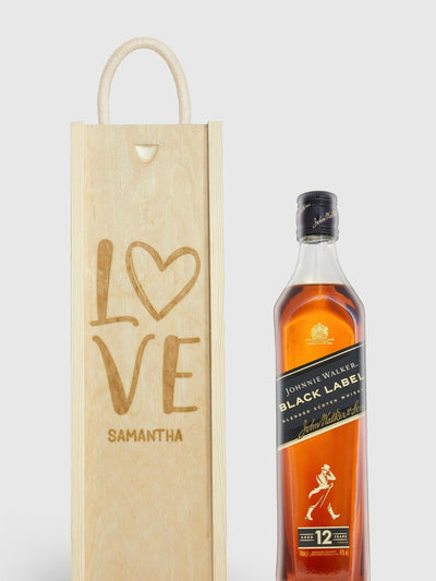 Johnnie Walker Black Label Personalised Gift Box Blended Scotch Whisky