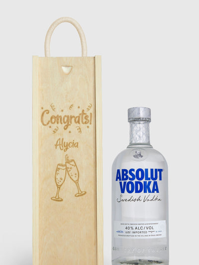 Absolut Vodka Personalised Congratulations Gift Box Spirit Gift Set
