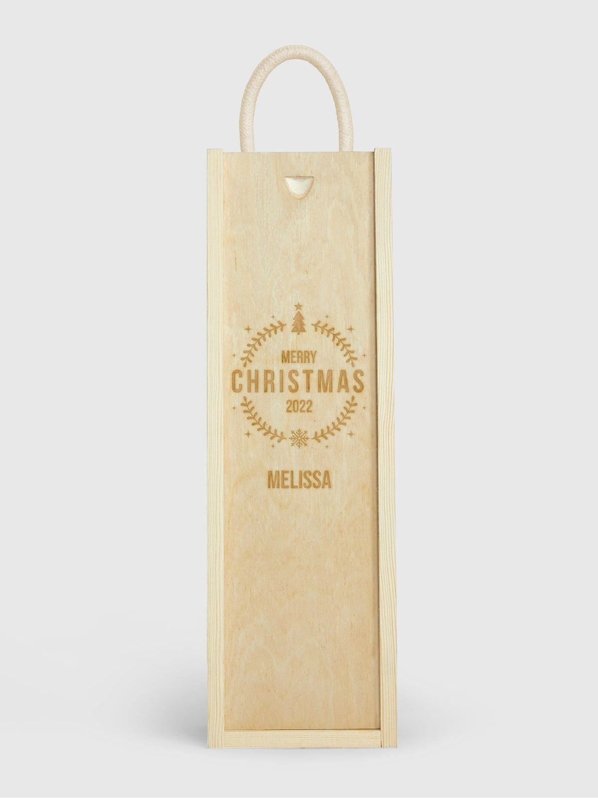 Personalised Merry Christmas Gift Box with White Wine by Gifted Drinks
